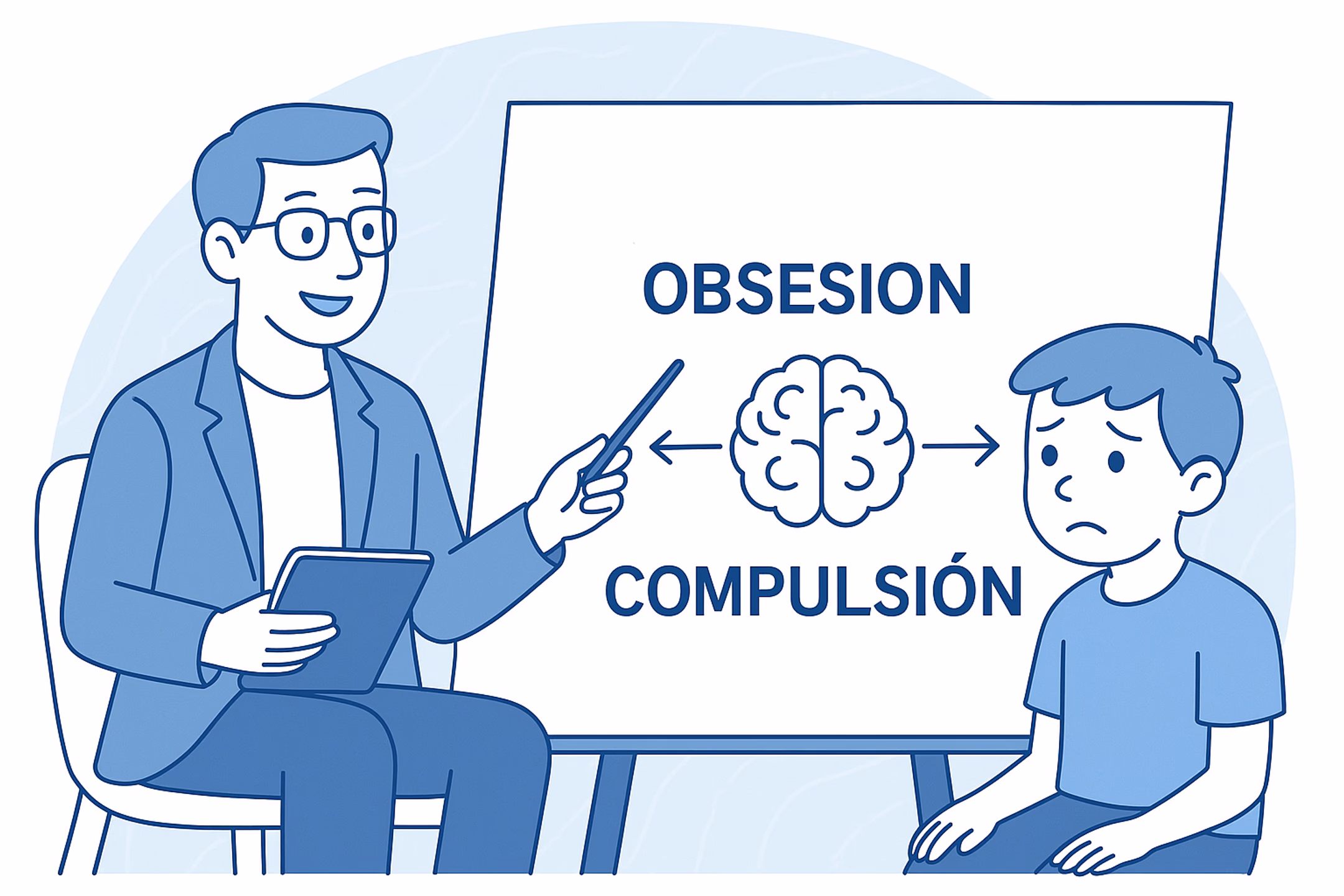 Imagen representativa de la psicoeducación en el TOC