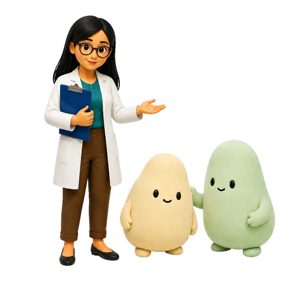 Psicóloga 3D acompaña a las mascotas crema y verde